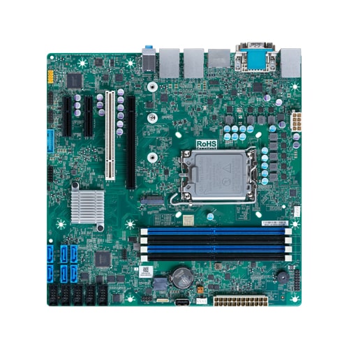 GMB-MQ67000 Industrial Motherboard / Micro-ATX / Intel 13th Gen (Raptor Lake-S + Q670) / 1x PCIe (x16) / 2x PCIe (x4) / 1x PCI