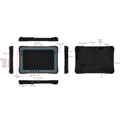CT-RU101PA 10.1” Fully Rugged Tablet