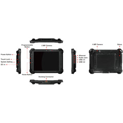 CT-RU104PA 10.1” Fully Rugged Tablet